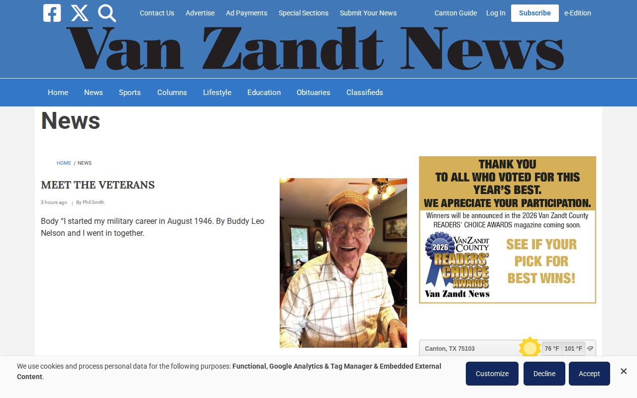 Van Zandt County crime news source for local arrest reporting